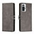 Funda de Cuero Cartera con Soporte Carcasa H02X para Xiaomi Redmi Note 10 Pro 4G Gris