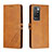 Funda de Cuero Cartera con Soporte Carcasa H02X para Xiaomi Redmi Note 11 4G (2021) Marron Claro