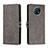 Funda de Cuero Cartera con Soporte Carcasa H02X para Xiaomi Redmi Note 9 5G Gris