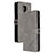 Funda de Cuero Cartera con Soporte Carcasa H02X para Xiaomi Redmi Note 9 Pro Max Gris