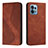 Funda de Cuero Cartera con Soporte Carcasa H03X para Motorola Moto Edge 40 Pro 5G Marron