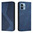 Funda de Cuero Cartera con Soporte Carcasa H03X para Motorola Moto G 5G (2023) Azul