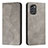 Funda de Cuero Cartera con Soporte Carcasa H03X para Nokia G60 5G Gris