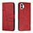 Funda de Cuero Cartera con Soporte Carcasa H03X para Nothing Phone 1 Rojo