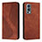 Funda de Cuero Cartera con Soporte Carcasa H03X para OnePlus Nord 2 5G Marron