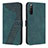 Funda de Cuero Cartera con Soporte Carcasa H03X para Sony Xperia 10 IV SO-52C Verde