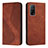 Funda de Cuero Cartera con Soporte Carcasa H03X para Xiaomi Mi 10T 5G Marron