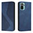 Funda de Cuero Cartera con Soporte Carcasa H03X para Xiaomi Poco M5S Azul