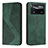 Funda de Cuero Cartera con Soporte Carcasa H03X para Xiaomi Poco X4 Pro 5G Verde