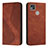 Funda de Cuero Cartera con Soporte Carcasa H03X para Xiaomi Redmi 9 Activ Marron