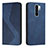 Funda de Cuero Cartera con Soporte Carcasa H03X para Xiaomi Redmi 9 Azul