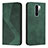 Funda de Cuero Cartera con Soporte Carcasa H03X para Xiaomi Redmi 9 Verde