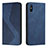 Funda de Cuero Cartera con Soporte Carcasa H03X para Xiaomi Redmi 9A Azul