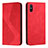 Funda de Cuero Cartera con Soporte Carcasa H03X para Xiaomi Redmi 9AT Rojo