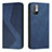 Funda de Cuero Cartera con Soporte Carcasa H03X para Xiaomi Redmi Note 10 5G Azul
