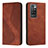 Funda de Cuero Cartera con Soporte Carcasa H03X para Xiaomi Redmi Note 11 4G (2021) Marron