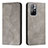 Funda de Cuero Cartera con Soporte Carcasa H03X para Xiaomi Redmi Note 11T 5G Gris