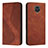 Funda de Cuero Cartera con Soporte Carcasa H03X para Xiaomi Redmi Note 9 Pro Max Marron