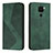 Funda de Cuero Cartera con Soporte Carcasa H03X para Xiaomi Redmi Note 9 Verde