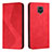 Funda de Cuero Cartera con Soporte Carcasa H03X para Xiaomi Redmi Note 9S Rojo