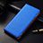 Funda de Cuero Cartera con Soporte Carcasa H04 para Apple iPhone 15 Azul