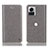 Funda de Cuero Cartera con Soporte Carcasa H04P para Motorola Moto Edge 30 Ultra 5G Gris