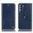 Funda de Cuero Cartera con Soporte Carcasa H04P para Motorola Moto Edge S30 5G Azul