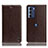 Funda de Cuero Cartera con Soporte Carcasa H04P para Motorola Moto Edge S30 5G Marron