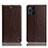 Funda de Cuero Cartera con Soporte Carcasa H04P para Oppo Find X3 5G Marron