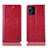 Funda de Cuero Cartera con Soporte Carcasa H04P para Oppo Find X3 Pro 5G Rojo