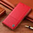 Funda de Cuero Cartera con Soporte Carcasa H04P para Samsung Galaxy S22 Ultra 5G Rojo