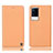 Funda de Cuero Cartera con Soporte Carcasa H04P para Vivo iQOO 8 Pro 5G Naranja