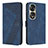 Funda de Cuero Cartera con Soporte Carcasa H04X para Huawei Honor 70 Pro 5G Azul