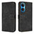 Funda de Cuero Cartera con Soporte Carcasa H04X para Huawei Honor X7 Negro