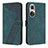 Funda de Cuero Cartera con Soporte Carcasa H04X para Huawei P50 Verde