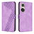 Funda de Cuero Cartera con Soporte Carcasa H04X para Huawei P50e Morado