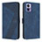 Funda de Cuero Cartera con Soporte Carcasa H04X para Motorola Moto Edge 30 Lite 5G Azul