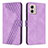 Funda de Cuero Cartera con Soporte Carcasa H04X para Motorola Moto G53 5G Morado