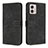 Funda de Cuero Cartera con Soporte Carcasa H04X para Motorola Moto G53 5G Negro