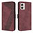 Funda de Cuero Cartera con Soporte Carcasa H04X para Motorola Moto G53y 5G Rojo