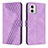 Funda de Cuero Cartera con Soporte Carcasa H04X para Motorola Moto G73 5G Morado