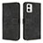 Funda de Cuero Cartera con Soporte Carcasa H04X para Motorola Moto G73 5G Negro