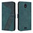 Funda de Cuero Cartera con Soporte Carcasa H04X para Nokia C100 Verde