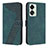 Funda de Cuero Cartera con Soporte Carcasa H04X para OnePlus Nord 2T 5G Verde