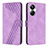 Funda de Cuero Cartera con Soporte Carcasa H04X para Realme 10 Pro+ Plus 5G Morado