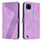 Funda de Cuero Cartera con Soporte Carcasa H04X para Realme C25Y Morado