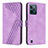 Funda de Cuero Cartera con Soporte Carcasa H04X para Realme C31 Morado