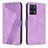 Funda de Cuero Cartera con Soporte Carcasa H04X para Realme Q5 5G Morado