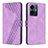 Funda de Cuero Cartera con Soporte Carcasa H04X para Vivo iQOO Z6 Lite 5G Morado