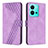 Funda de Cuero Cartera con Soporte Carcasa H04X para Vivo X80 Lite 5G Morado